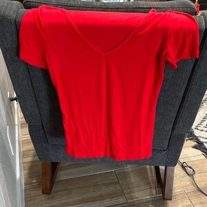 Stylish summer red short sleeve shirt